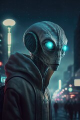 Aliens and extra terrestrials from other worlds made with generative ai