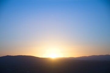 Fototapeta na wymiar Sunrise at Umbria, Italy