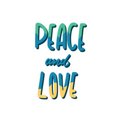 Peace And Love Sticker. Peace And Love Lettering Stickers