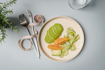 Creative flat lay with diet concept