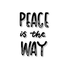 Peace Is The Way Sticker. Peace And Love Lettering Stickers