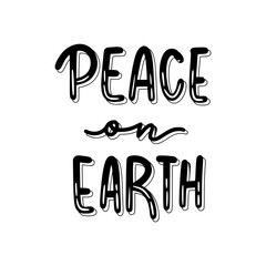 Peace On Earth Sticker. Peace And Love Lettering Stickers