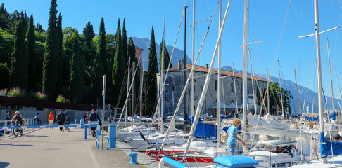 Strand von Riva am Gardasee in Italien	