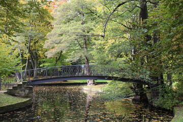 Park view in Hofgarten Bayreuth in autumn