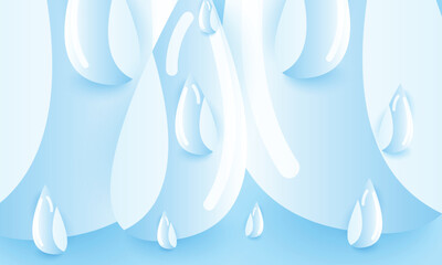 Fototapeta premium Vector water drops seamless pattern