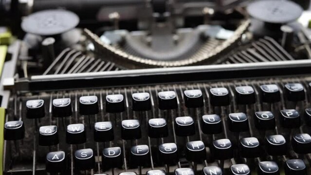 old typewriter on table