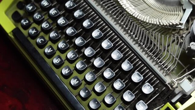 close up of old typewriter