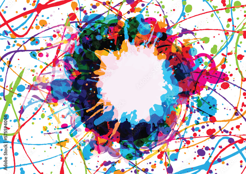 Poster abstract vector splatter color background design. splash color. illustration vector design.