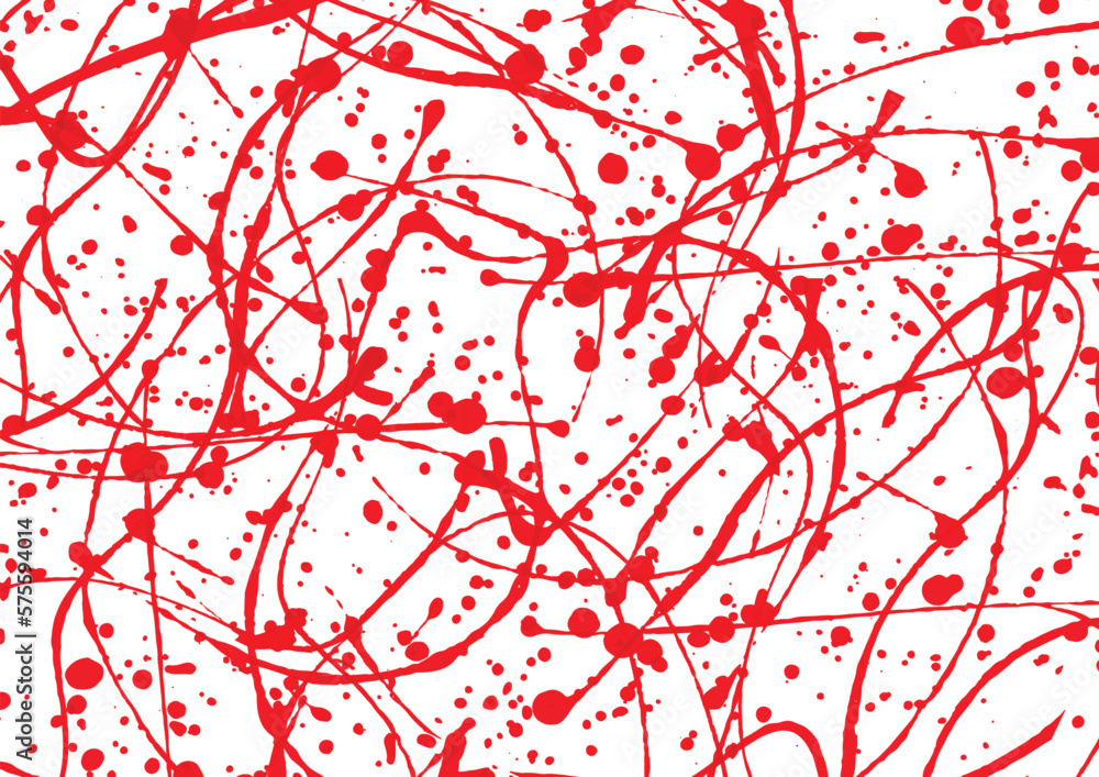 Poster abstract vector splatter red color isolate background design. splash color. illustration vector desi
