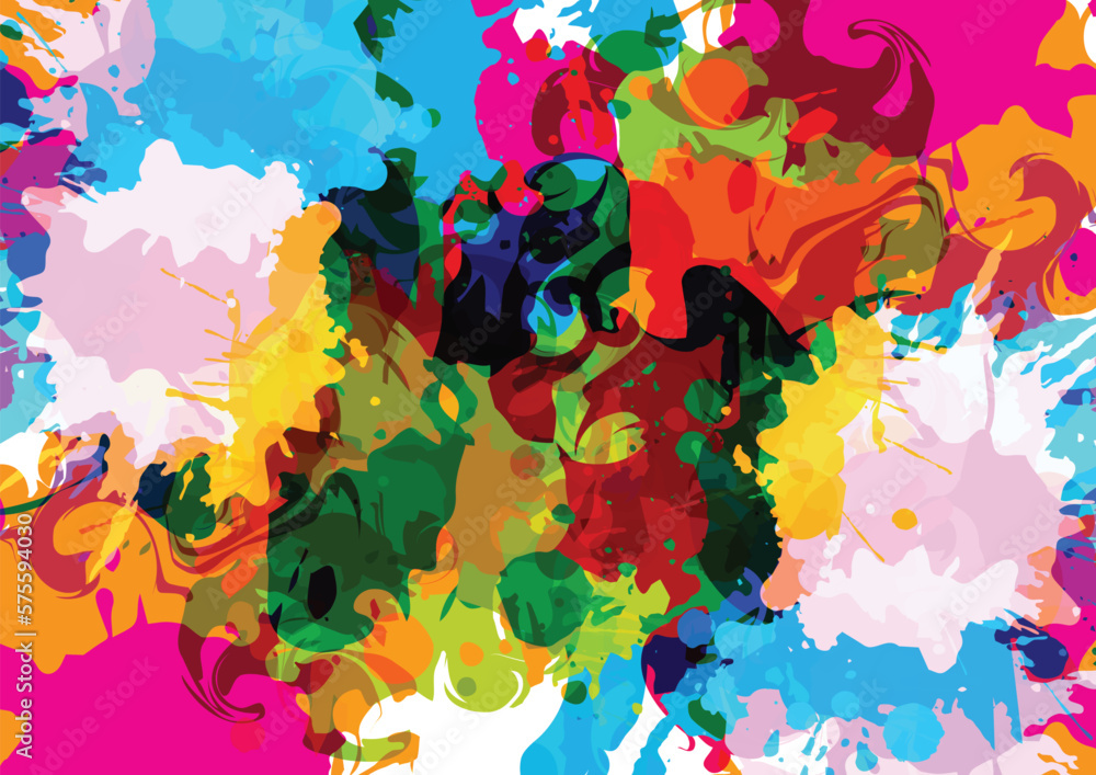 Poster abstract vector splatter color background design. splash color. illustration vector design.