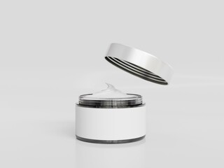 3d rendered cosmetic cream jar