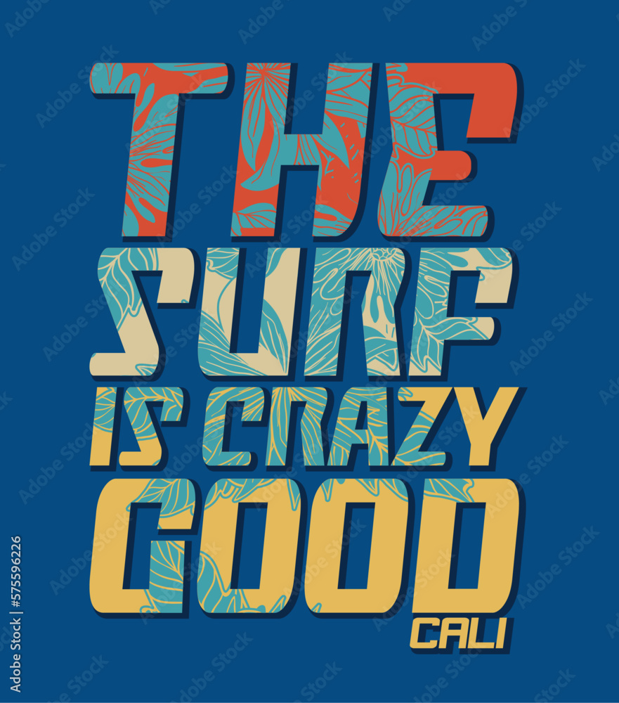 Poster surf. vintage surf print. tee graphic design