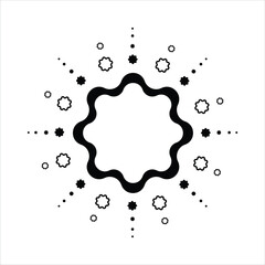 Shining Star Speech Bubbles, Star Message Box, Bursting Promo Star, silhouette style, vector illustration