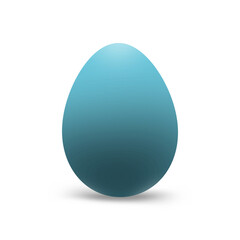 Blue Easter Egg Illustration. Easter egg in sea blue color isolated on transparent background. Festive Png element. For creativity and design of postcards, posters, web banners and social media posts.