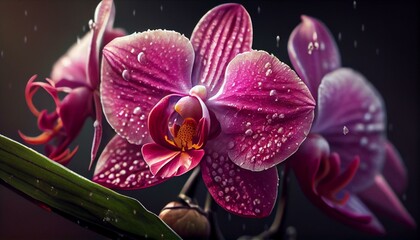 Orchid On Black - Generative Ai