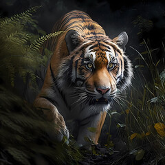 portrait of a tiger. generative AI