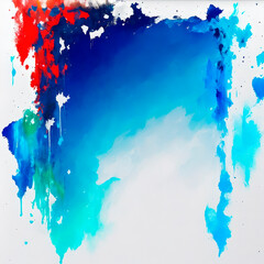 colorful, white, blue and red colors, paint art. Generative ai.