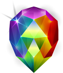 rainbow color fantasy jewelry gems stone