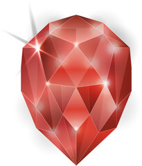 Ruby red fantasy jewelry gems stone