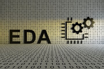 EDA concept text sunlight 3D illustration