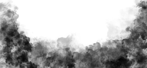 black clouds of air pollution