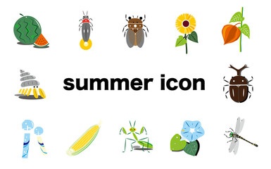 夏のアイコンセット