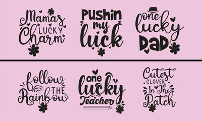 Naklejka premium St.Patrick's Day SVG T-Shirt Design Bundle