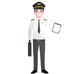  Pilot, capitan illustration cartoon character