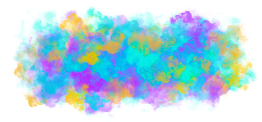 Fototapeta na wymiar Realistic colorful smoke cloud