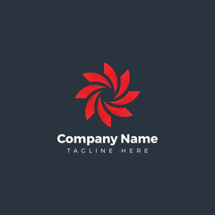 Abstract Modern Flower Logo Design Template