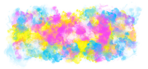 Transparent colorful abstract explosion smoke cloud