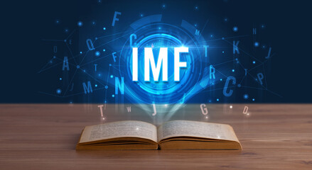 Technology abbreviation coming out from an open book