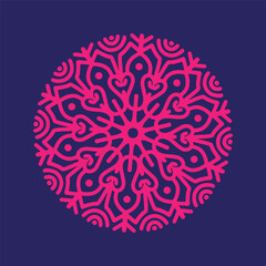 Flower mandala pattern for Henna, Mehndi, tattoo, decoration. Decorative ornament in ethnic oriental style. Outline doodle hand draw vector illustration.