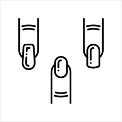 Finger Nail Icon, Fingernail Human Nail Icon