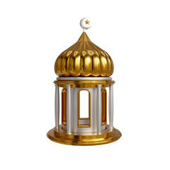 Fototapeta na wymiar 3D Render Mosque Lantern