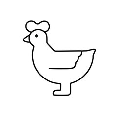 a full-bodied cock is standing