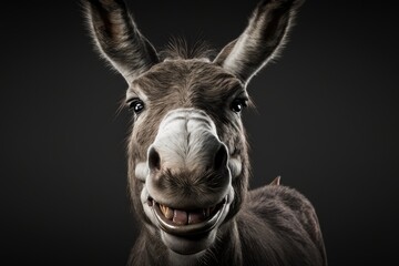 The Unusual Sight of the Donkey with Colossal Teeth and its Irresistible Grin Generative AI