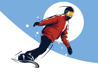 vector set of skiing logos, emblems and design elements