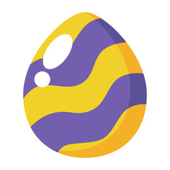 easter egg cartoon spring decoration icon.