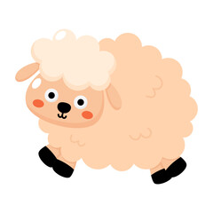 Cartoon sheep icon.
