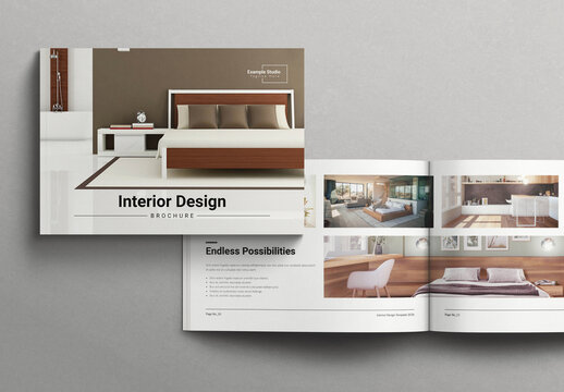 Interior Design Brochure Template Landscape