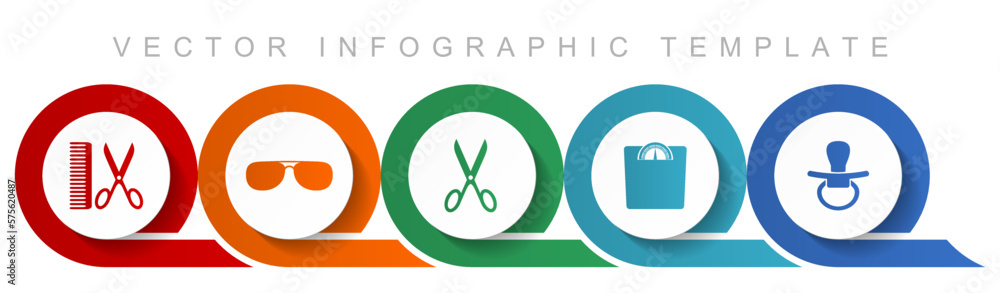 Poster lifestyle icon set, miscellaneous icons such as barber, sun glasses, scissors, weight and nipple for
