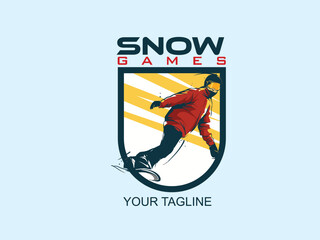 Obraz premium vector set of skiing logos, emblems and design elements