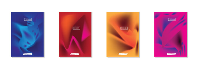 collection of abstract backgrounds with beautiful gradation colors, colorful backgrounds for poster flyer banner backdrop.vertical banner.cool fluid background vector illustration.
