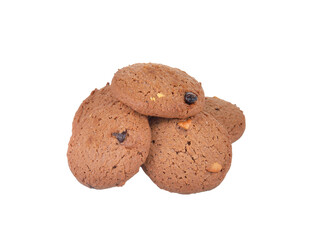 Chocolate chip cookie on transparent png