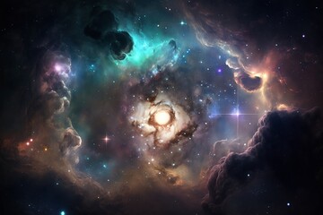 Obraz na płótnie Canvas space galaxy with stars in the background
