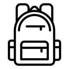 backpack line icon