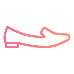 flat shoes gradient icon