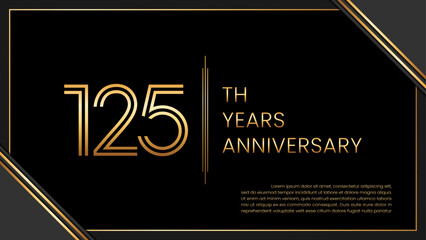 125th year anniversary design template. vector template illustration