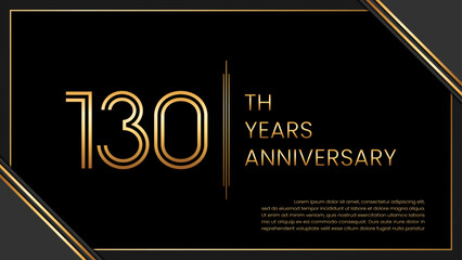 130th year anniversary design template. vector template illustration